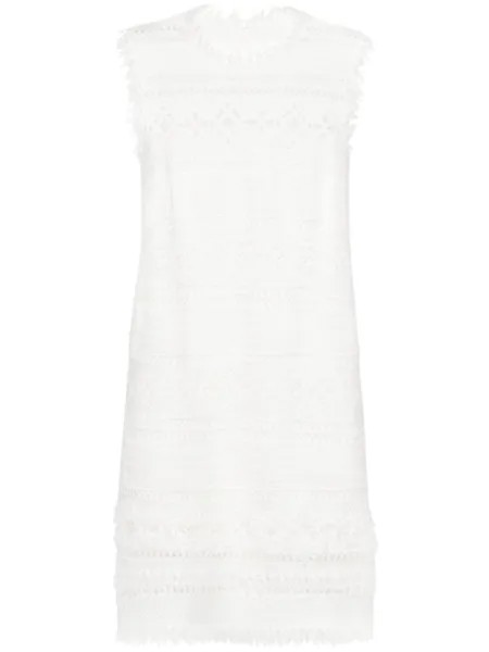 Ermanno Scervino короткое платье рыхлой вязки, белый