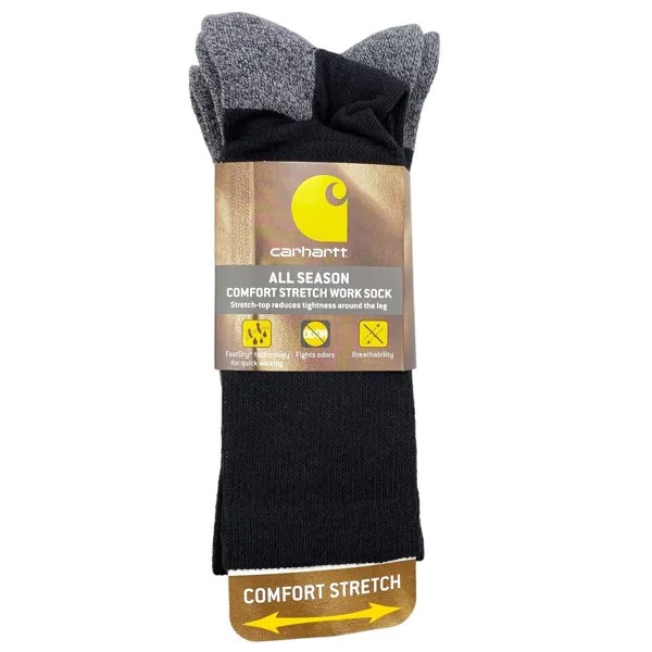 Носки Carhartt All-Season Comfort Stretch Work (3 шт.) (большой размер / размер обуви 10-13)