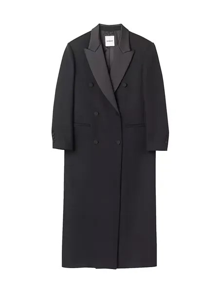 Длинное пальто Sandro, черный