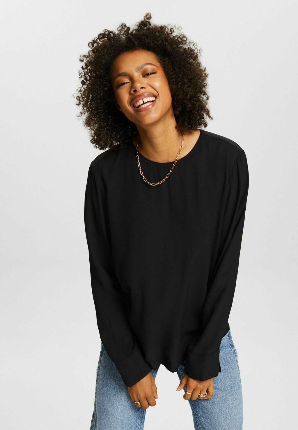 Рубашка с длинным рукавом Esprit, цвет black
