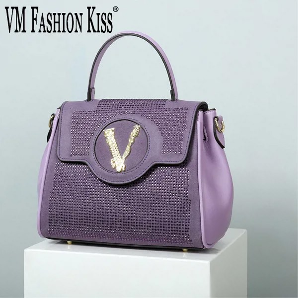 VM FASHION KISS 2023 Новая женская наплечная сумка Гипсофила дизайнерская роскошная сумка на застежке Европейский стиль качественная сумка-мессенд...