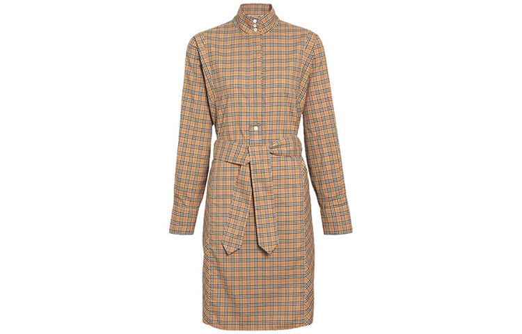 Burberry женское платье с длинными рукавами, цвет Archive Beige
