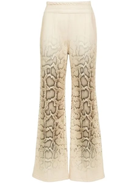 Ermanno Scervino спортивные брюки с принтом, нейтральный цвет