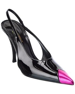 Женские лакированные туфли Saint Laurent Arian 90, черные 36
