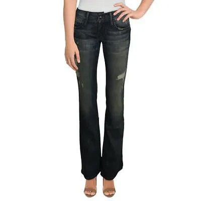 Джинсы прямого кроя Black Orchid Womens India High Rise Destroyed Denim BHFO 1883