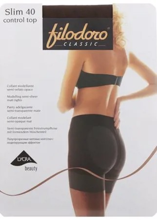 Колготки Filodoro Classic Slim Control Top 40 den, размер 2-S, cappuccio (коричневый)