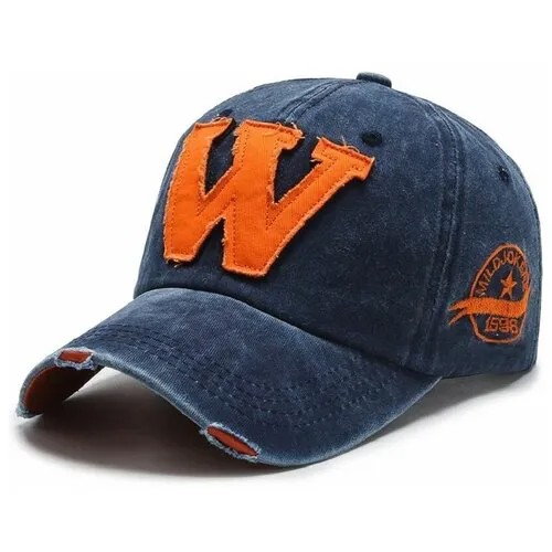 Бейсболка CityFOX, размер 52-60, оранжевый, синий
