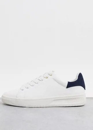 Белые кроссовки с синими вставками и массивной подошвой Creative Recreation-Белый
