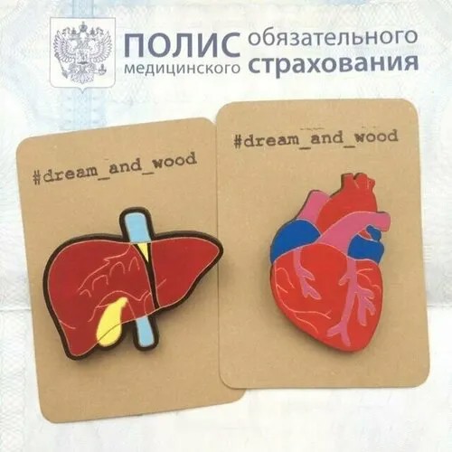 Брошь, бордовый
