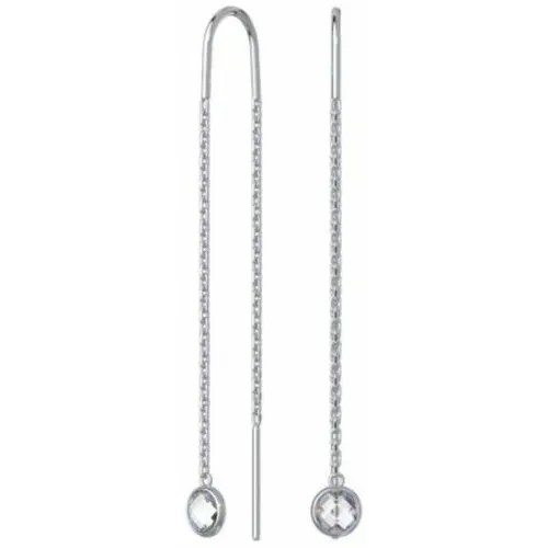 Серьги с подвесками POKROVSKY POKROVSKY0211717-00775925Серьги#, серебро, 925 проба, родирование, бриллиант, бесцветный