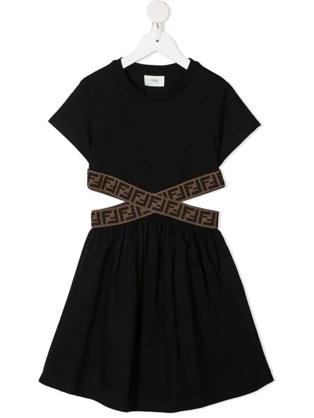 Fendi Kids платье с вырезами