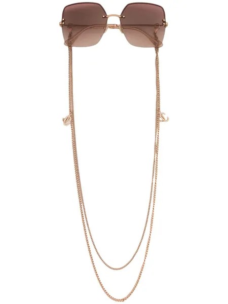 Jimmy Choo Eyewear солнцезащитные очки Tavi в массивной оправе