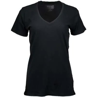 Converse W2 Женская футболка с коротким рукавом и V-образным вырезом Женские черные повседневные топы 07822C-001