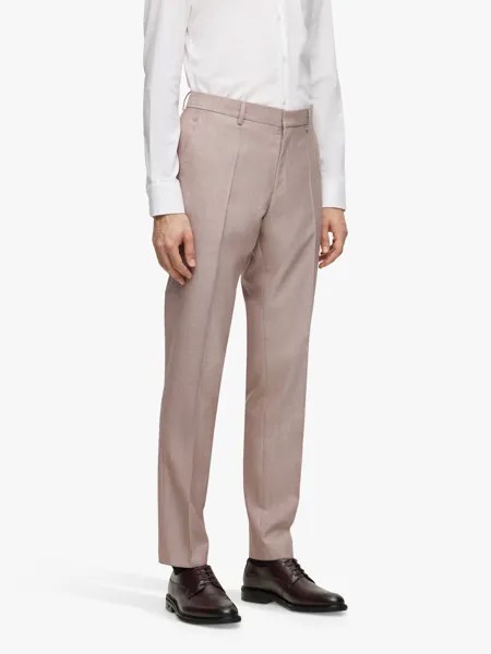 Костюмные брюки узкого кроя BOSS H-Genius HUGO BOSS, открытый розовый