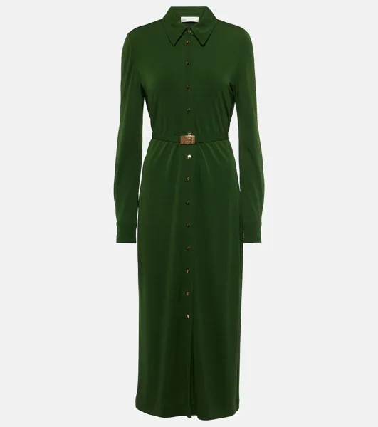 Платье-Рубашка из джерси Tory Burch, зеленый