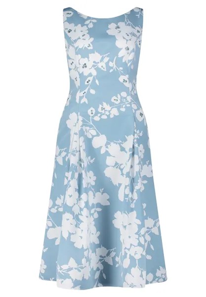 Платье Vera Mont Cocktail mit Blumenprint, цвет Light Blue/White