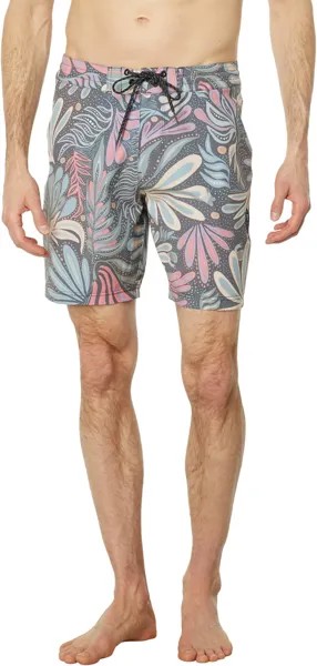Jungle Nights 17,5-дюймовые шорты для плавания VISSLA, цвет Phantom
