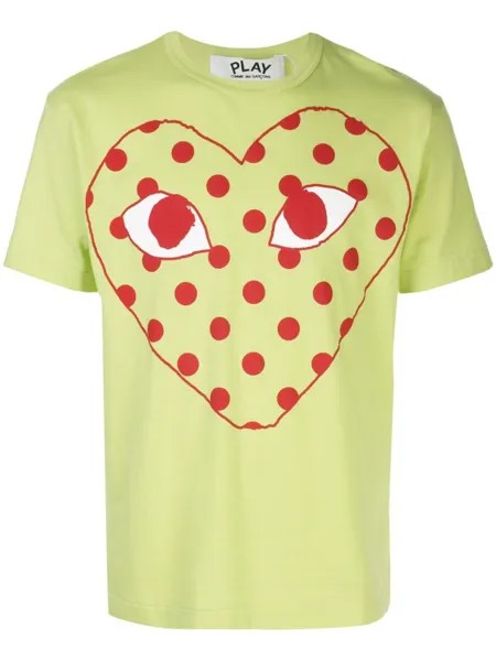 Comme Des Garçons Play футболка с логотипом, зеленый