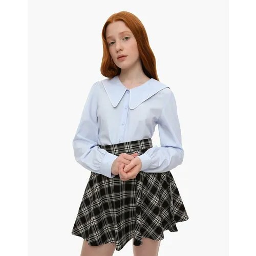 Школьная рубашка Gloria Jeans, размер 13-14л/164 (41), голубой