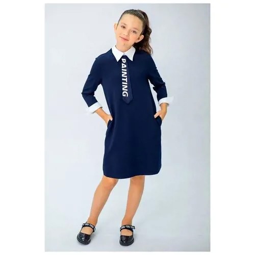 Школьное платье Deloras, размер 140, синий