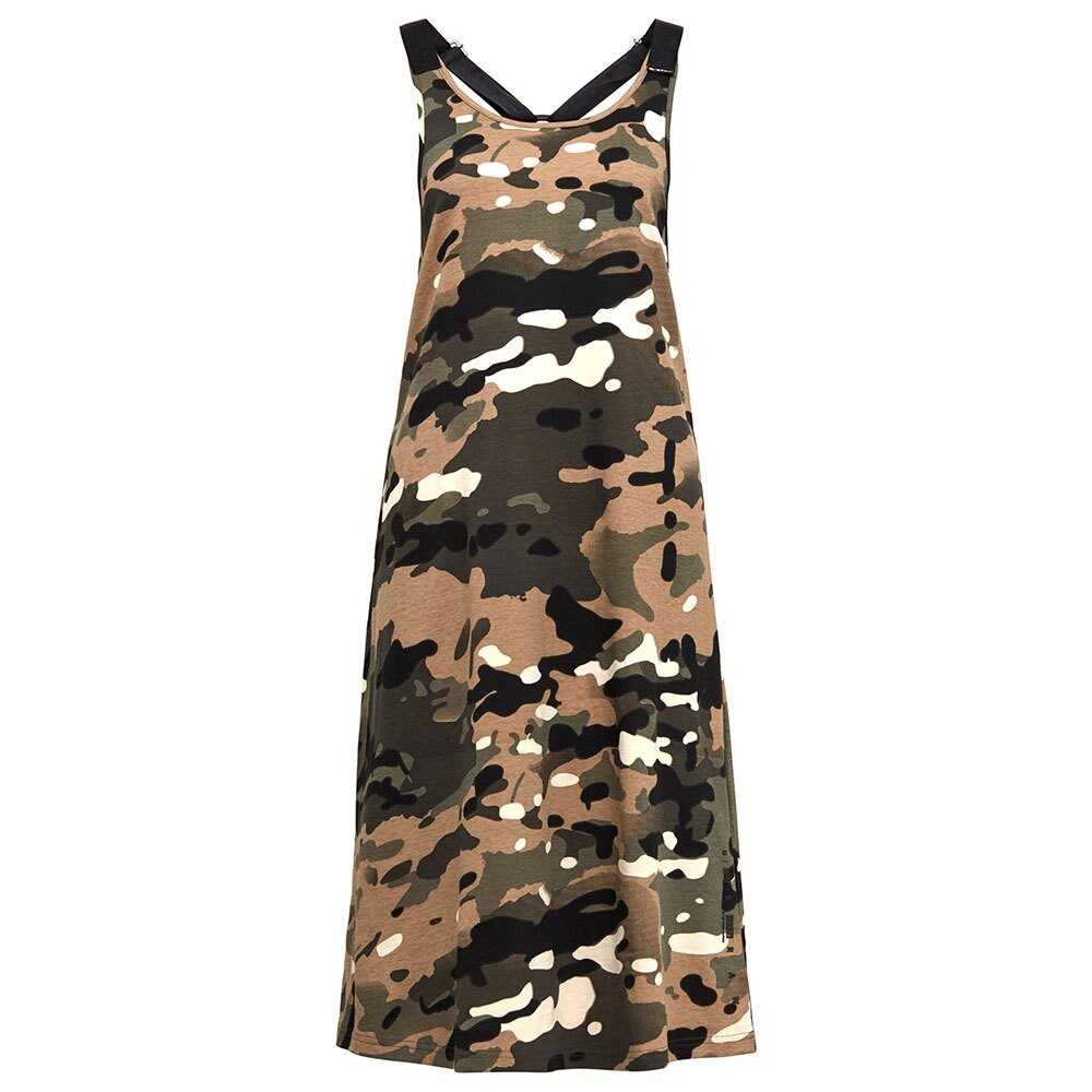 Короткое платье G-Star A-Line Dungaree Camo Aop, коричневый
