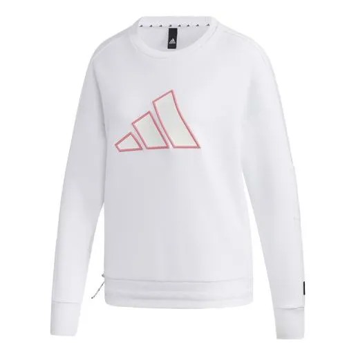 Толстовка Adidas Str Sweat Loose Athleisure Casual Sports Round Neck Pullover Knit White, Белый