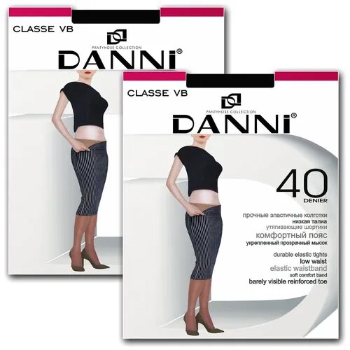 Колготки  DANNI Classe, 40 den, 2 шт., размер 4, черный