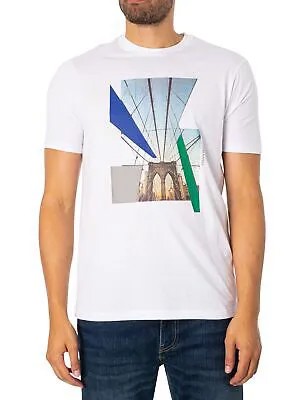 Мужская футболка с рисунком Armani Exchange, белая