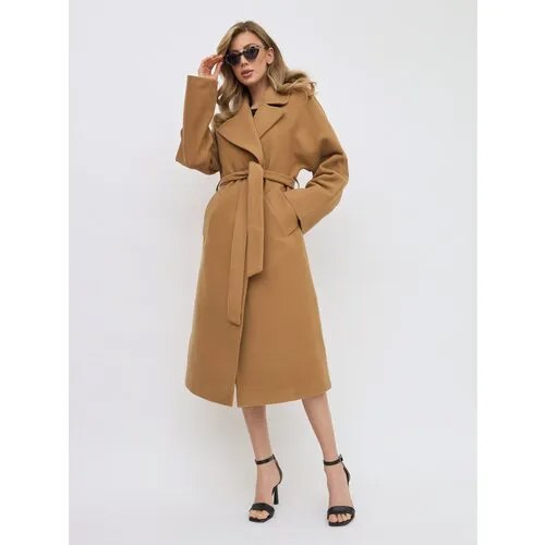 Пальто BrandStoff, размер 44, коричневый