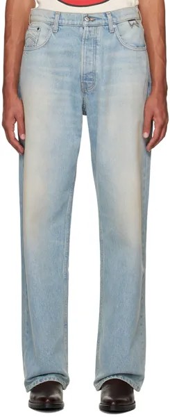 Синие широкие джинсы Rhude