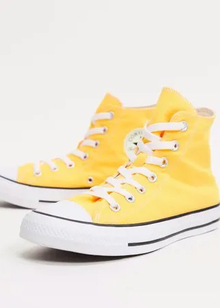 Высокие ярко-желтые кеды Converse Chuck Taylor All Star-Желтый