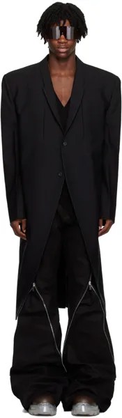 Черное пальто с татлином Rick Owens