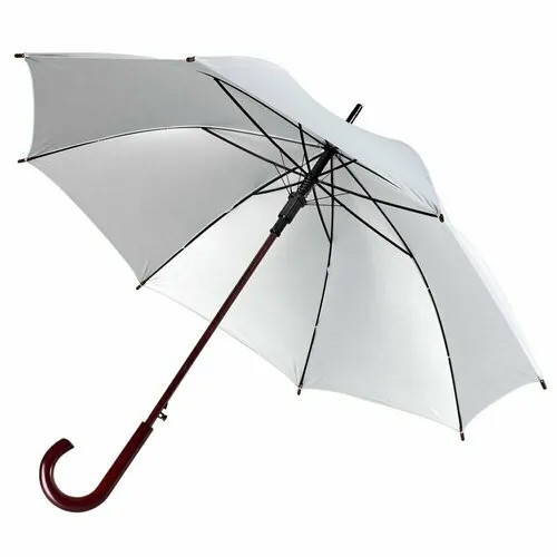 Зонт-трость серебряный