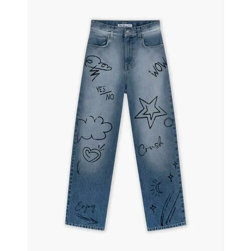 Джинсы  Gloria Jeans GJ COOL, размер 14+/170 (42), синий