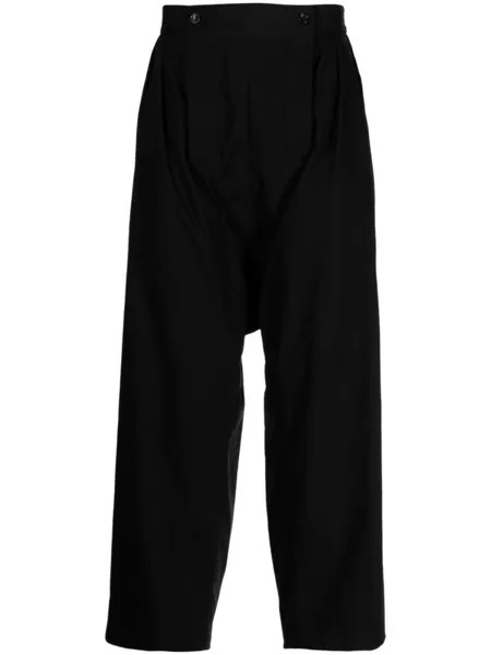 Брюки свободного кроя со складками Comme des Garçons Homme Plus, черный