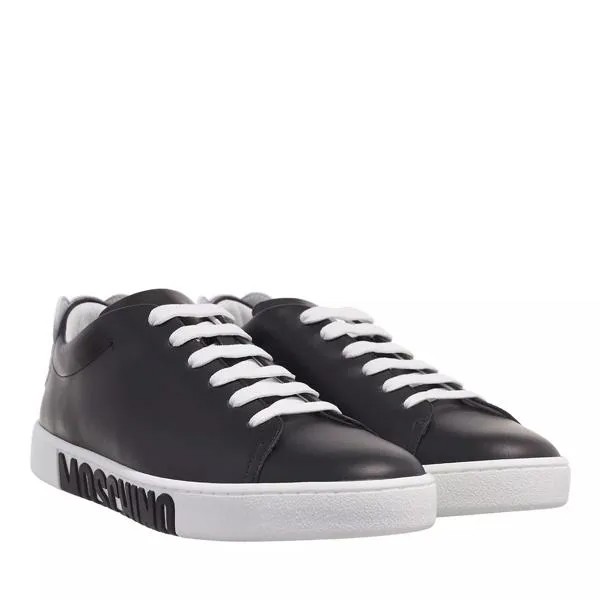 Кроссовки sneakerd logo vitello nero Moschino, черный