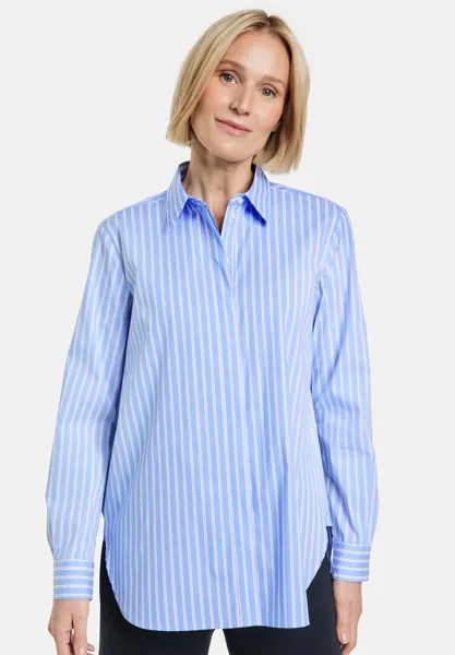 Блузка-рубашка LANGARM LÄSSIGE Gerry Weber, цвет blau ecru weiss streifen