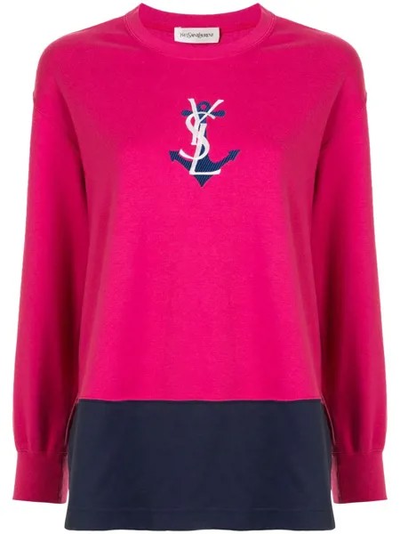 Yves Saint Laurent Pre-Owned футболка с принтом и логотипом