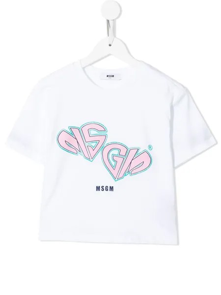 MSGM Kids футболка с логотипом