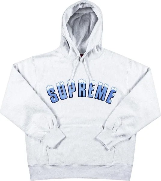 Толстовка Supreme Icy Arc Hooded Sweatshirt 'Ash Grey', серый