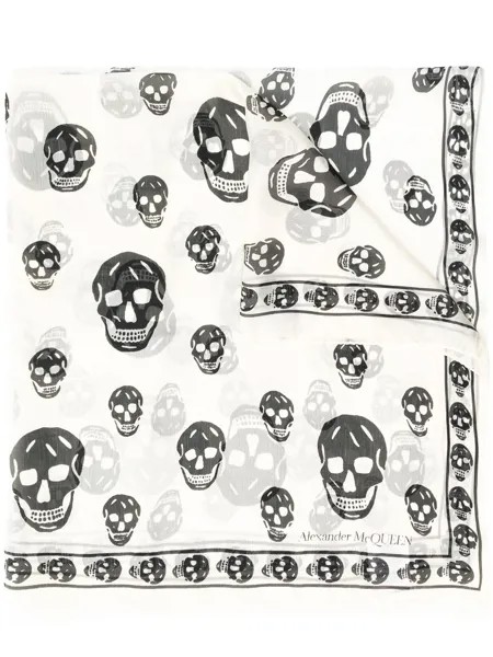 Alexander McQueen шарф с принтом Skull