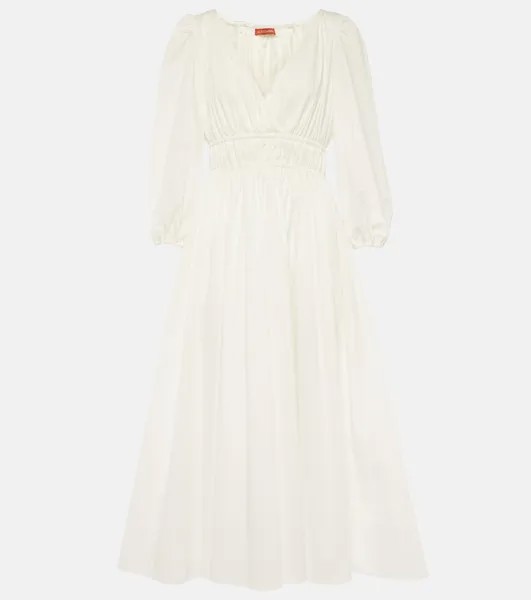 Платье миди kathleen со сборками Altuzarra, белый