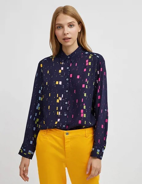 Рубашка женская United Colors of Benetton 21A_5UEF5QD74 разноцветная M