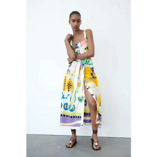 Сарафан Zara, размер XS, мультиколор