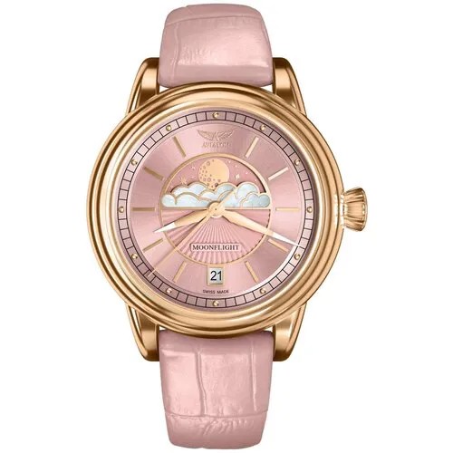 Наручные часы Aviator Douglas MoonFlight V.1.33.2.258.4, розовый, золотой
