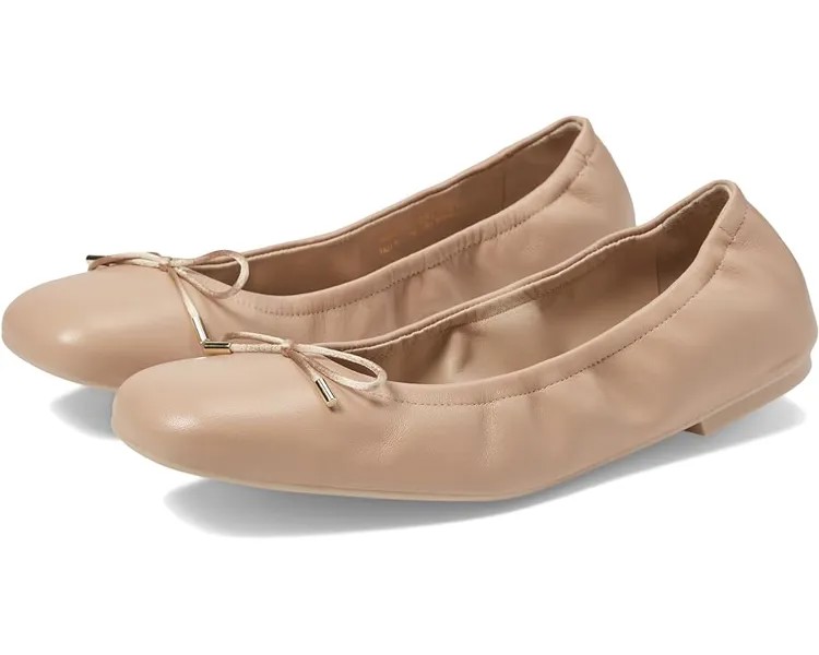 Туфли на плоской подошве Stuart Weitzman Bardot Bow Flat, цвет Adobe