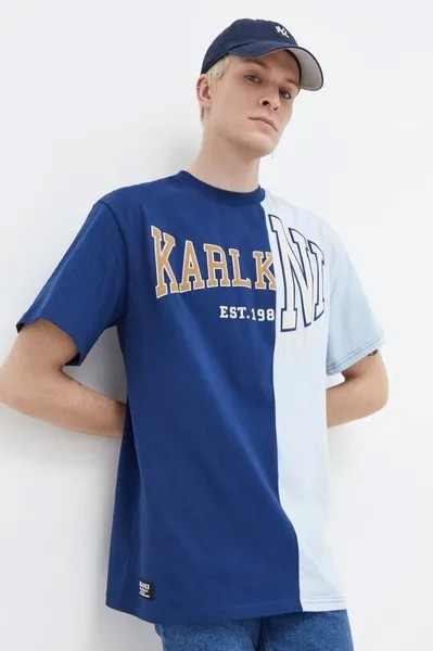 Хлопковая футболка Karl Kani, синий