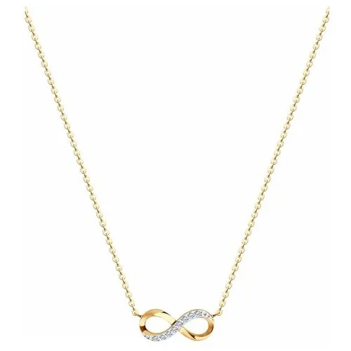 Колье Diamant из золота с фианитами 51-170-01205-1, размер 40\45 см