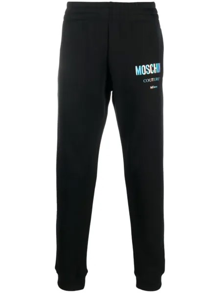 Moschino спортивные брюки с логотипом, черный