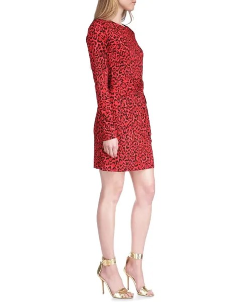 Платье Michael Kors Long Sleeve Wrap T-Shirt Dress, цвет Crimson